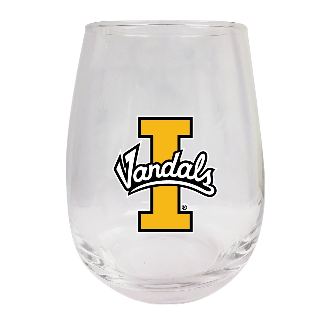 Idaho Vandals Stemless Wine Glass - 9 oz. Officially Licensed NCAA Merchandise Image 1