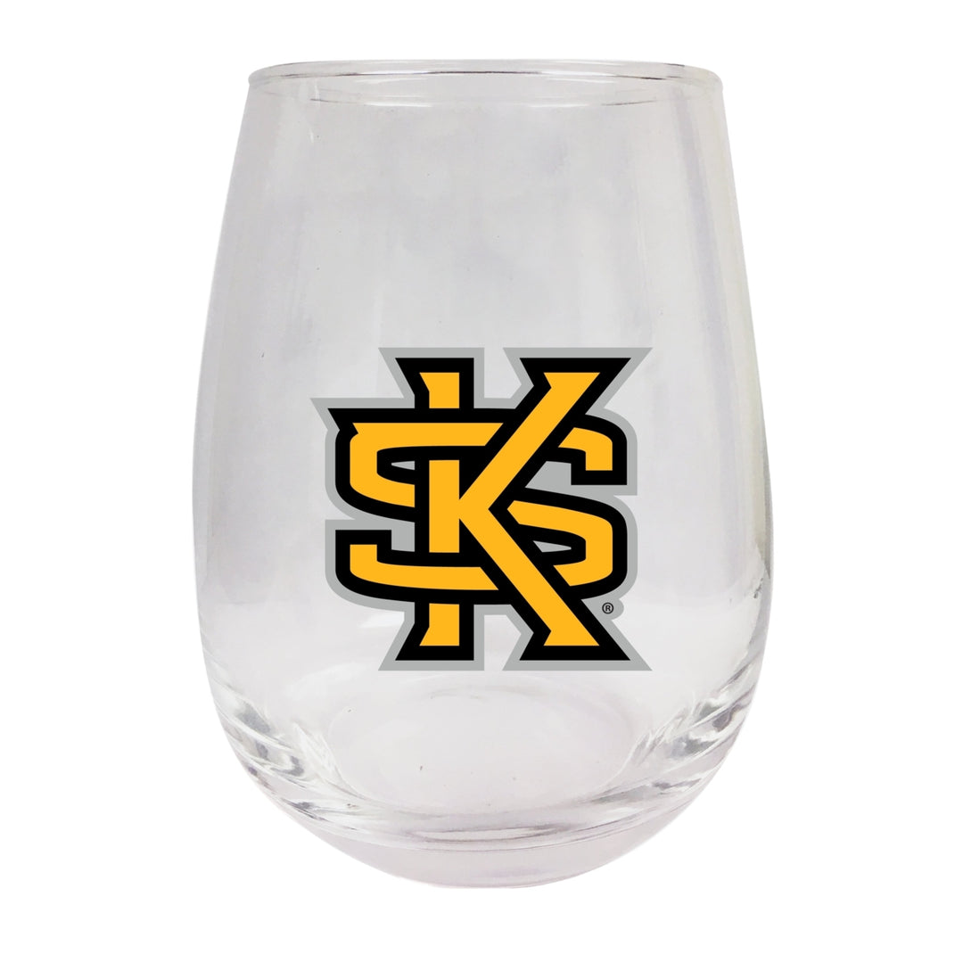 Kennesaw State University Stemless Wine Glass - 9 oz. Officially Licensed NCAA Merchandise Image 1