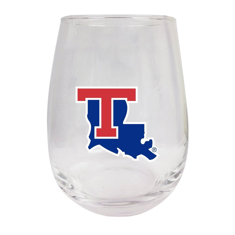 Louisiana Tech Bulldogs Stemless Wine Glass - 9 oz. Officially Licensed NCAA Merchandise Image 1