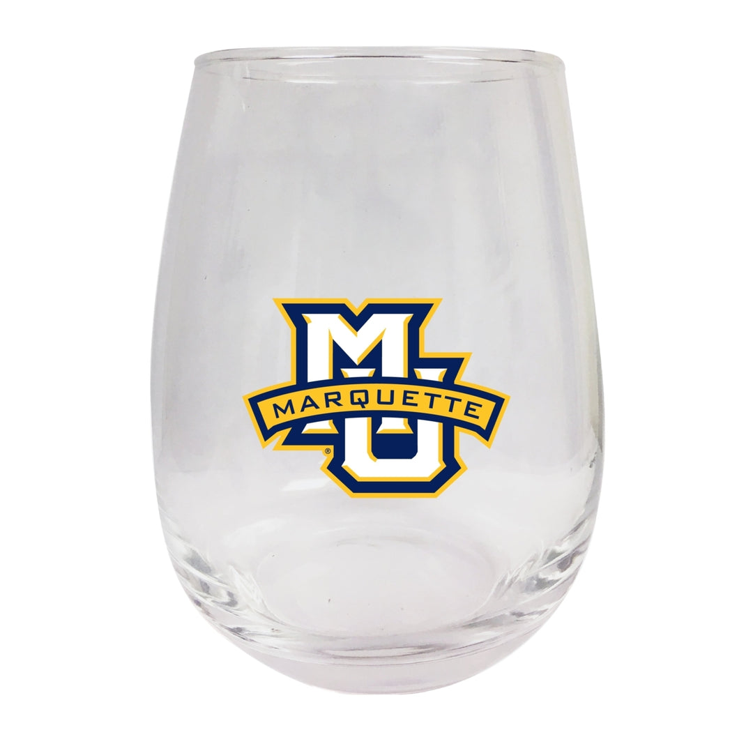 Marquette Golden Eagles Stemless Wine Glass - 9 oz. Officially Licensed NCAA Merchandise Image 1