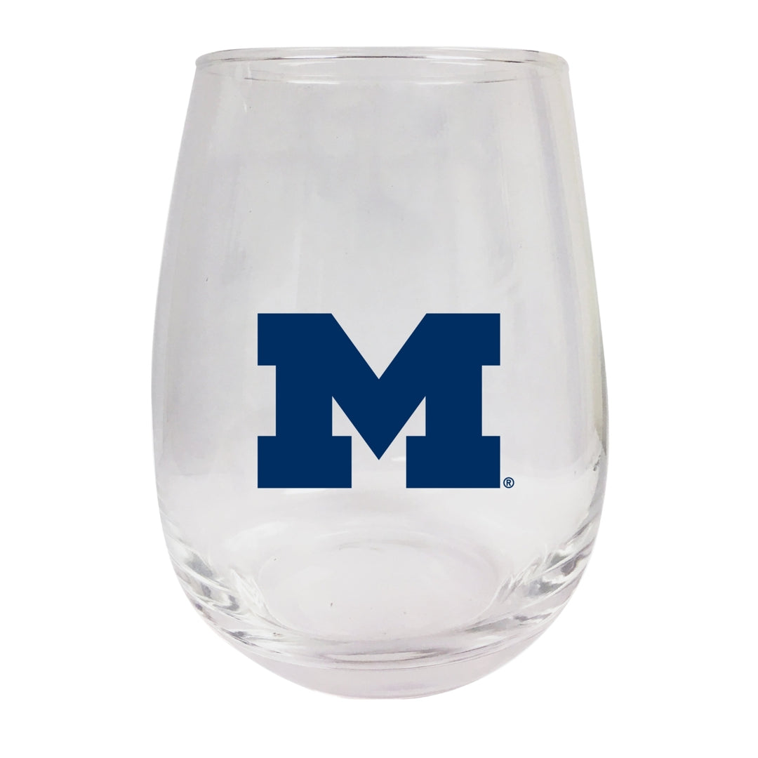 Michigan Wolverines Stemless Wine Glass - 9 oz. Officially Licensed NCAA Merchandise Image 1