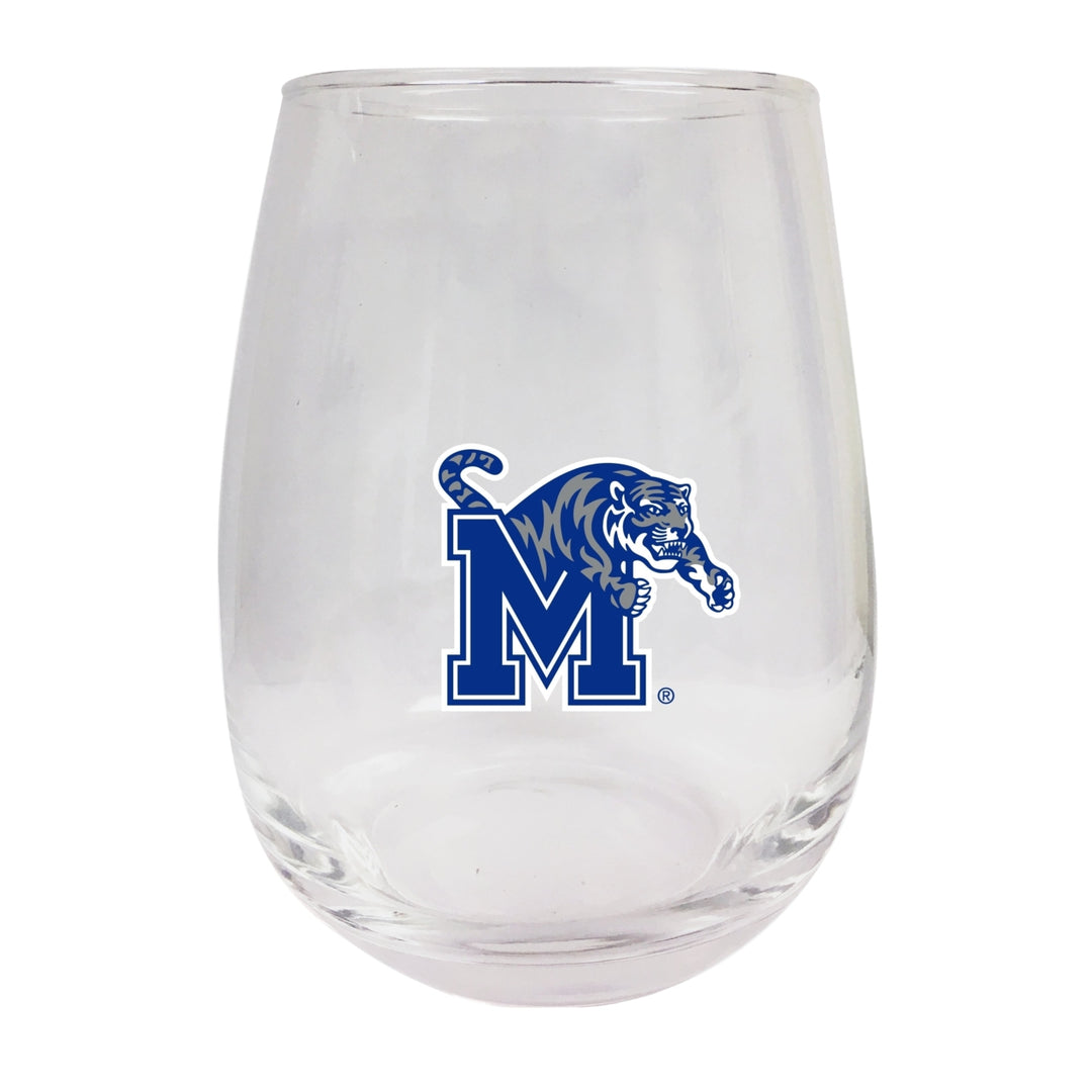 Memphis Tigers Stemless Wine Glass - 9 oz. Officially Licensed NCAA Merchandise Image 1