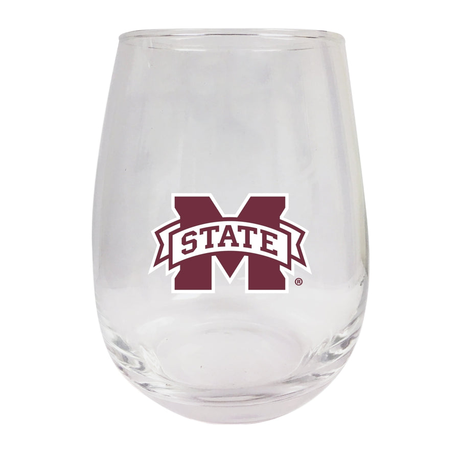 Mississippi State Bulldogs Stemless Wine Glass - 9 oz.  Officially Licensed NCAA Merchandise Image 1