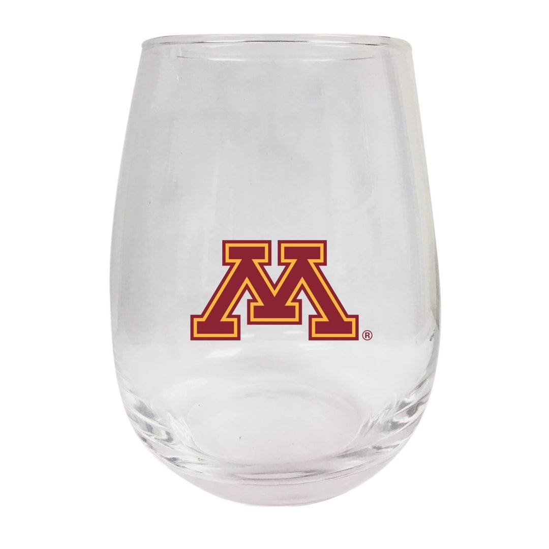 Minnesota Gophers Stemless Wine Glass - 9 oz. Officially Licensed NCAA Merchandise Image 1