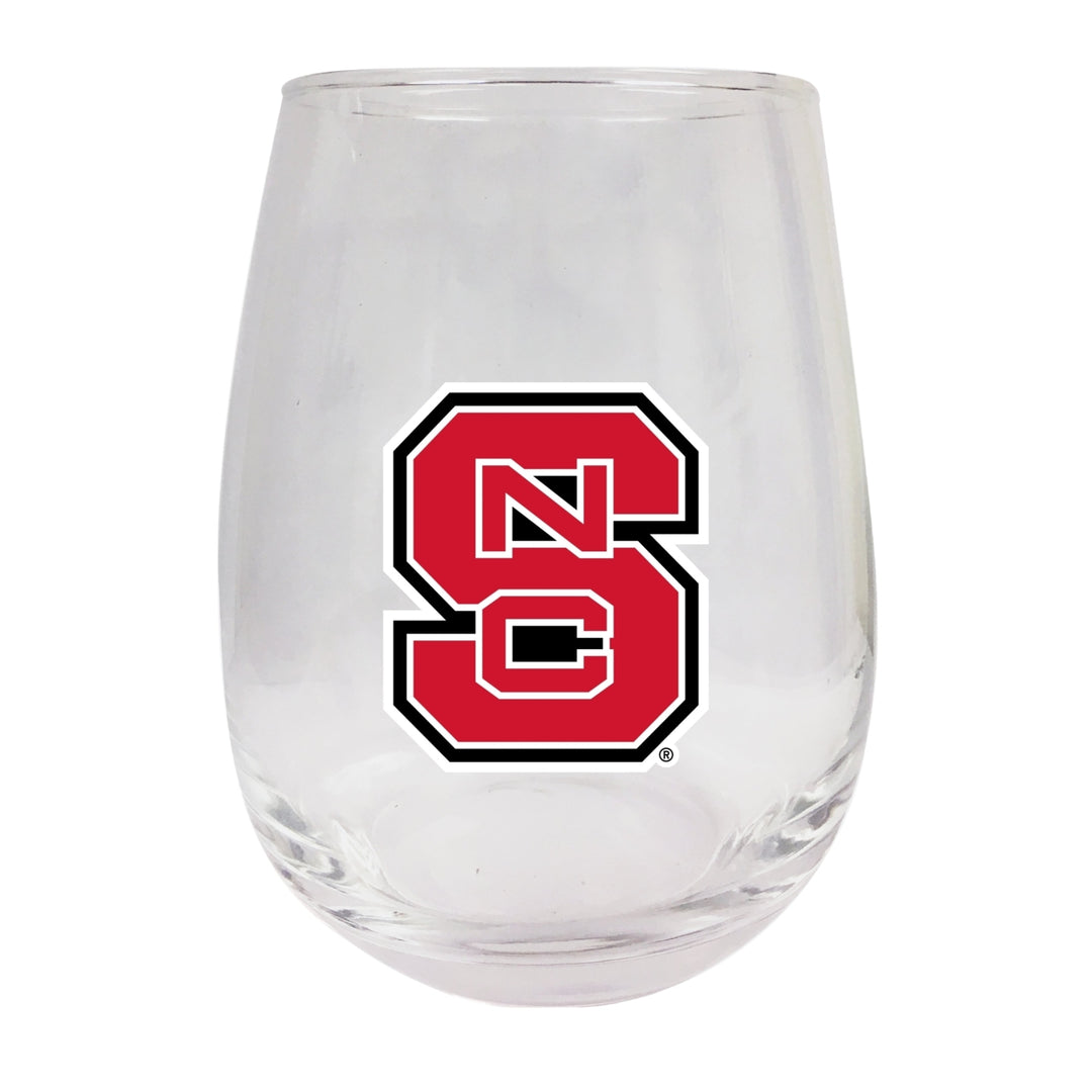NC State Wolfpack Stemless Wine Glass - 9 oz.  Officially Licensed NCAA Merchandise Image 1
