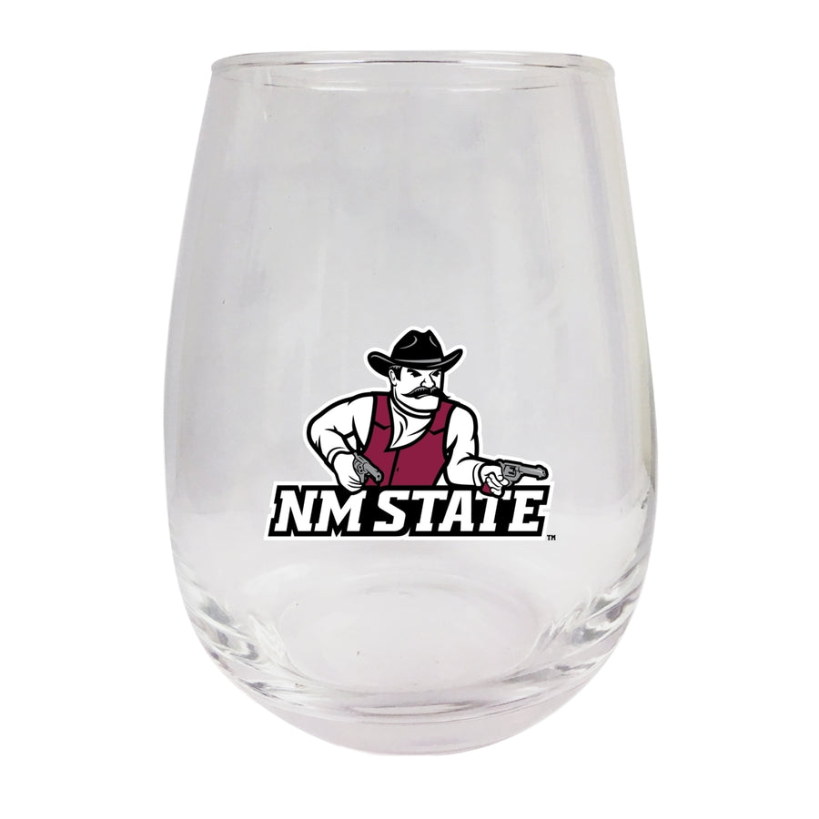 Mexico State University Aggies Stemless Wine Glass - 9 oz. Officially Licensed NCAA Merchandise Image 1