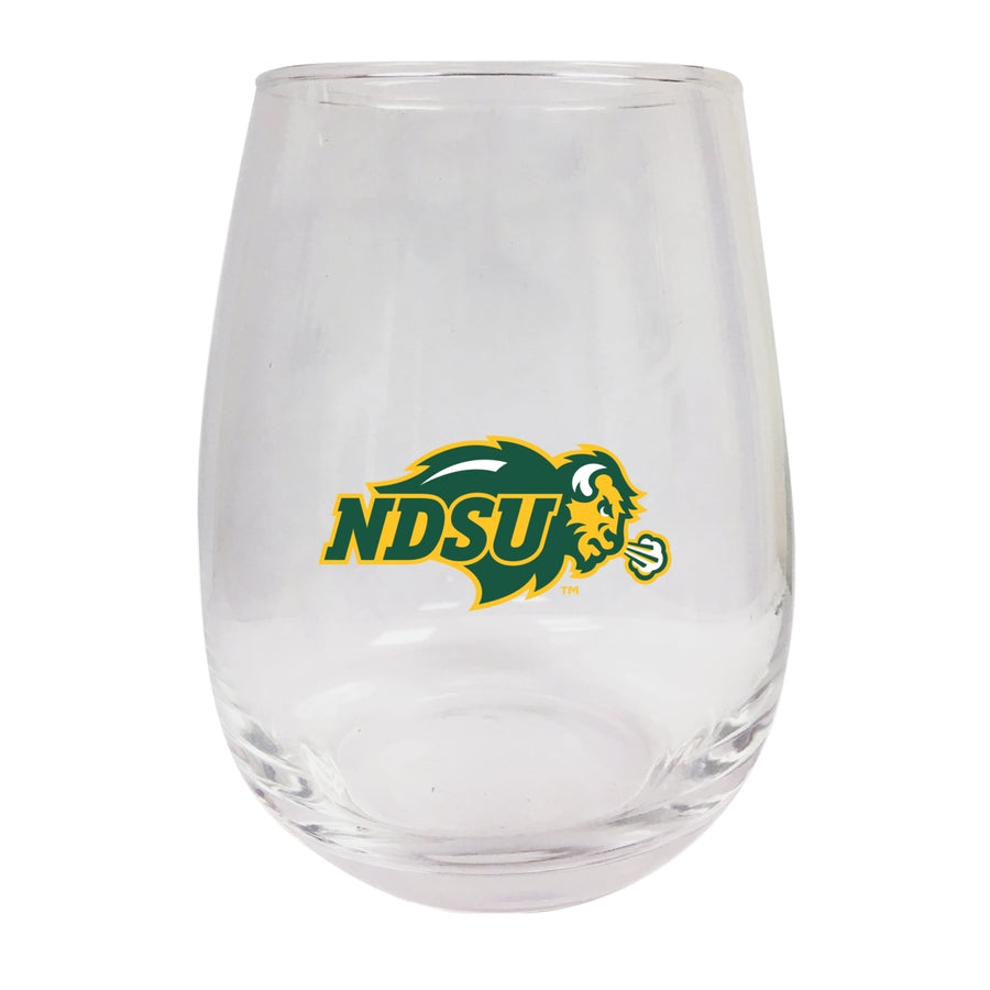 North Dakota State Bison Stemless Wine Glass - 9 oz. Officially Licensed NCAA Merchandise Image 1