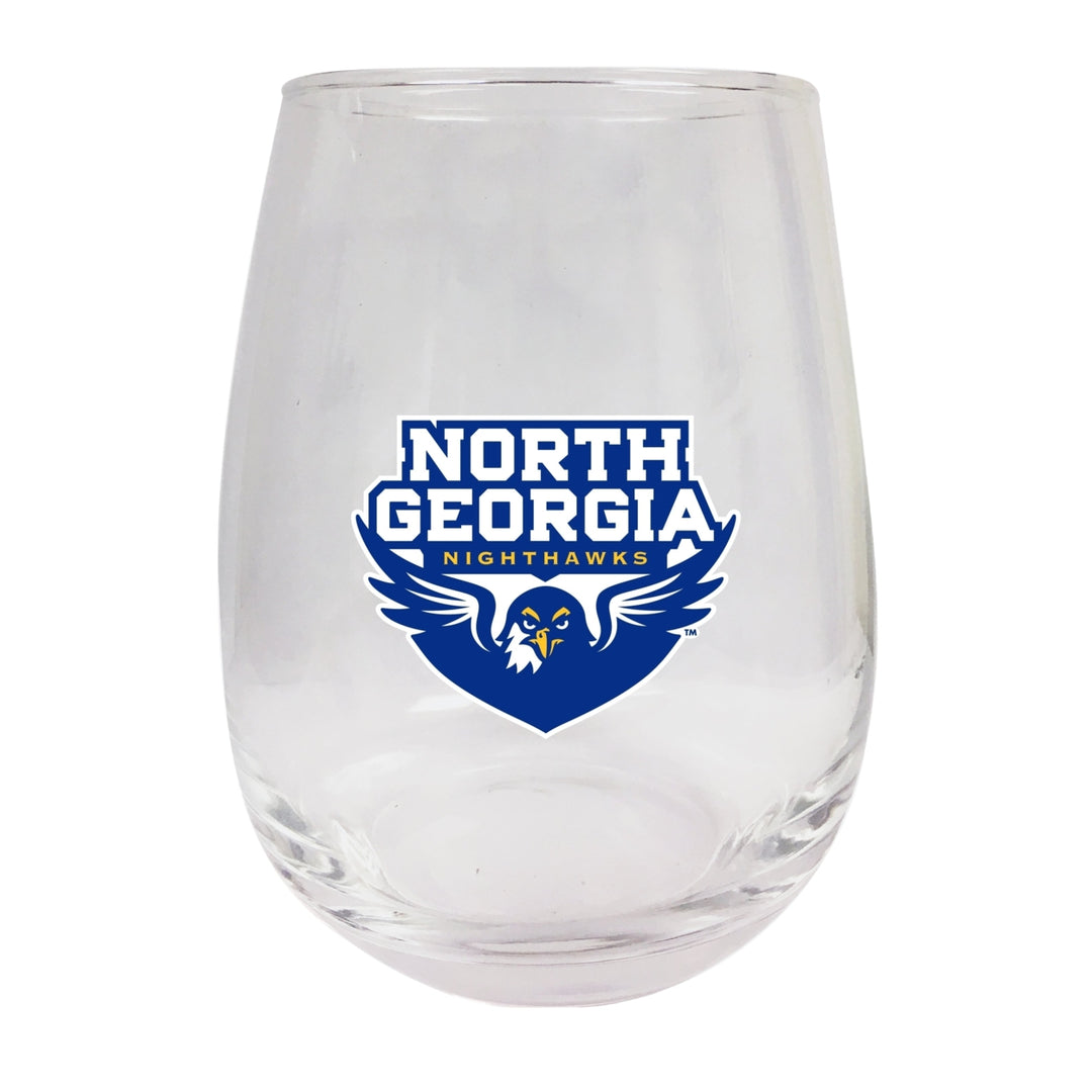 North Georgia Nighhawks Stemless Wine Glass - 9 oz. Officially Licensed NCAA Merchandise Image 1