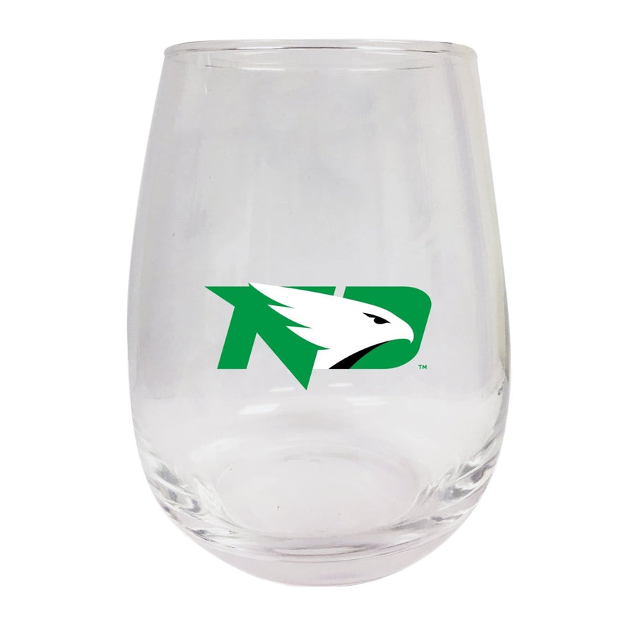 North Dakota Fighting Hawks Stemless Wine Glass - 9 oz. Officially Licensed NCAA Merchandise Image 1