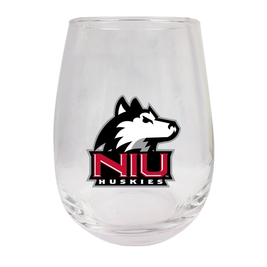 Northern Illinois Huskies Stemless Wine Glass - 9 oz. Officially Licensed NCAA Merchandise Image 1