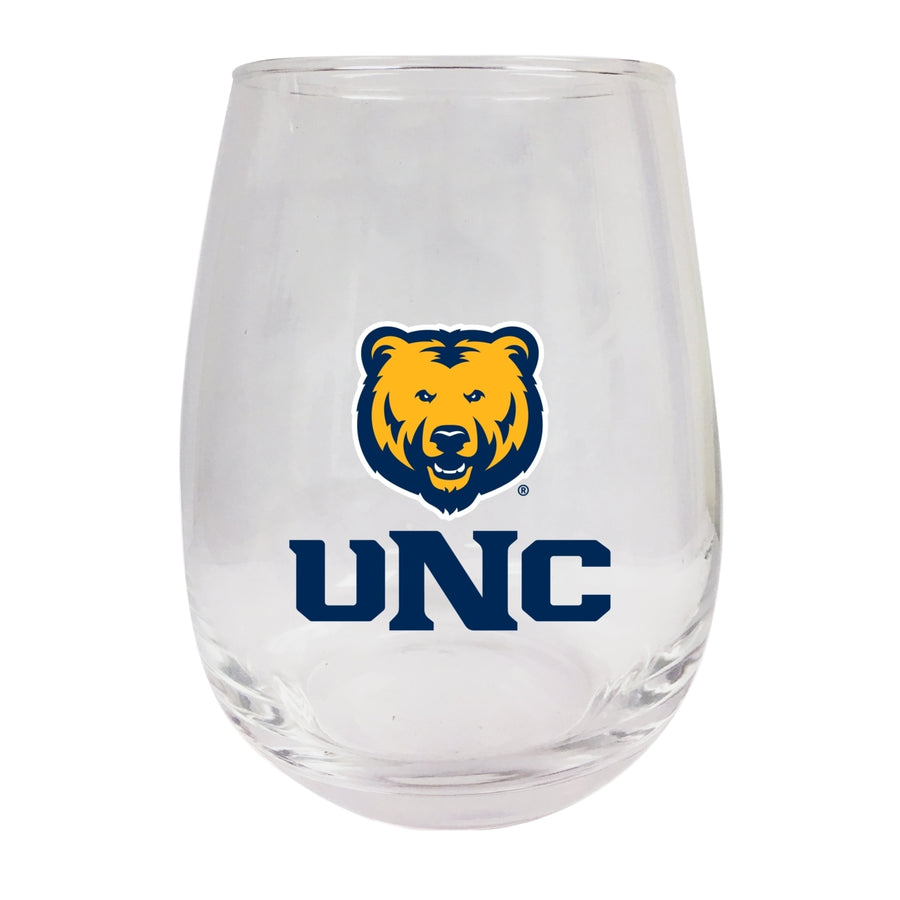 Northern Colorado Bears Stemless Wine Glass - 9 oz.  Officially Licensed NCAA Merchandise Image 1