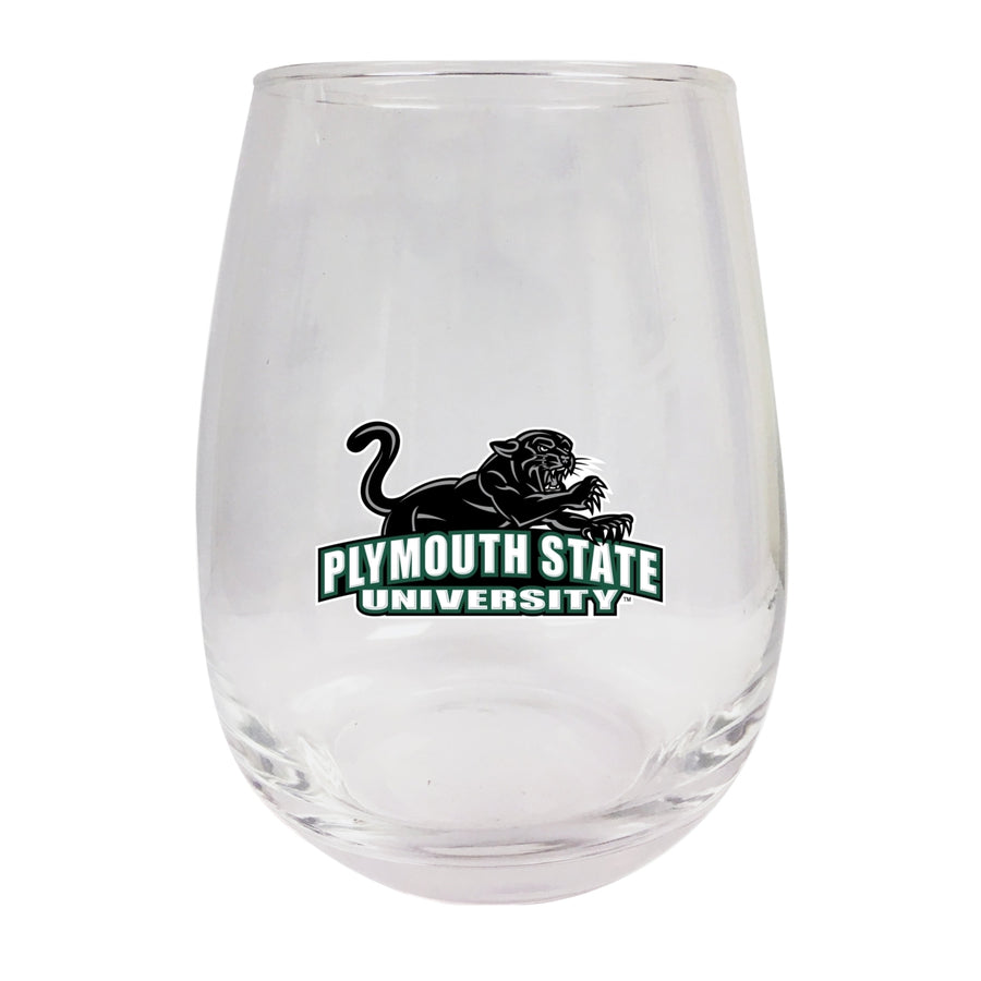 Plymouth State University Stemless Wine Glass - 9 oz.  Officially Licensed NCAA Merchandise Image 1