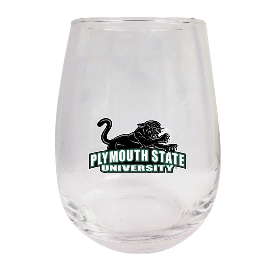 Plymouth State University Stemless Wine Glass - 9 oz. Officially Licensed NCAA Merchandise Image 1