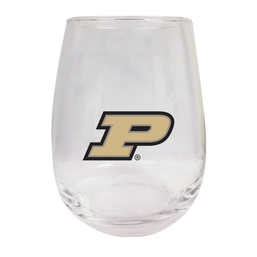 Purdue Boilermakers Stemless Wine Glass - 9 oz.  Officially Licensed NCAA Merchandise Image 1