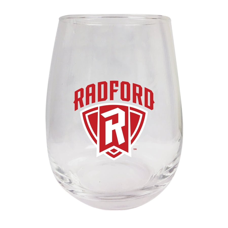 Radford University Highlanders Stemless Wine Glass - 9 oz.  Officially Licensed NCAA Merchandise Image 1