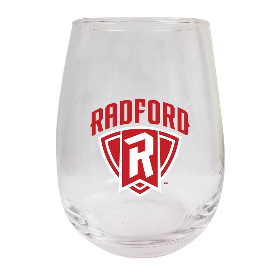 Radford University Highlanders Stemless Wine Glass - 9 oz. Officially Licensed NCAA Merchandise Image 1