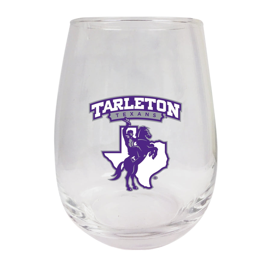 Tarleton State University Stemless Wine Glass - 9 oz. Officially Licensed NCAA Merchandise Image 1