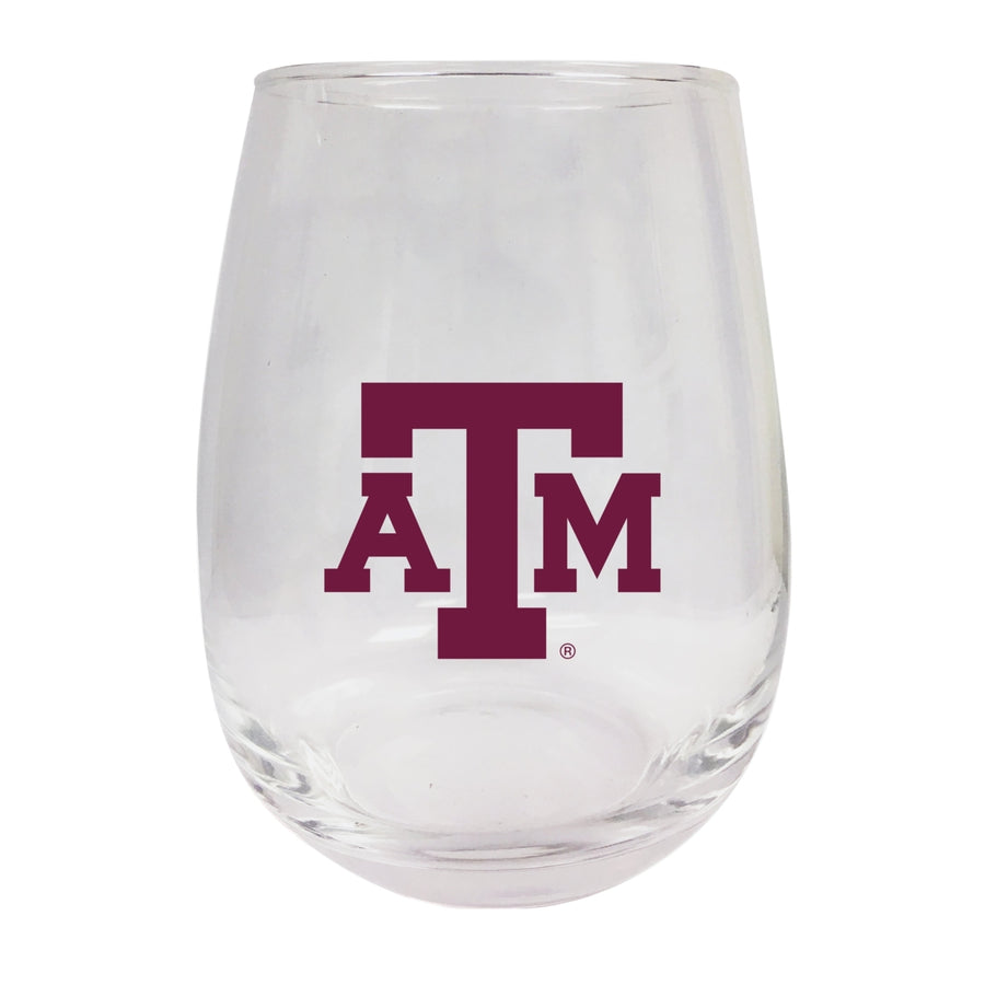 Texas AandM Aggies Stemless Wine Glass - 9 oz. Officially Licensed NCAA Merchandise Image 1