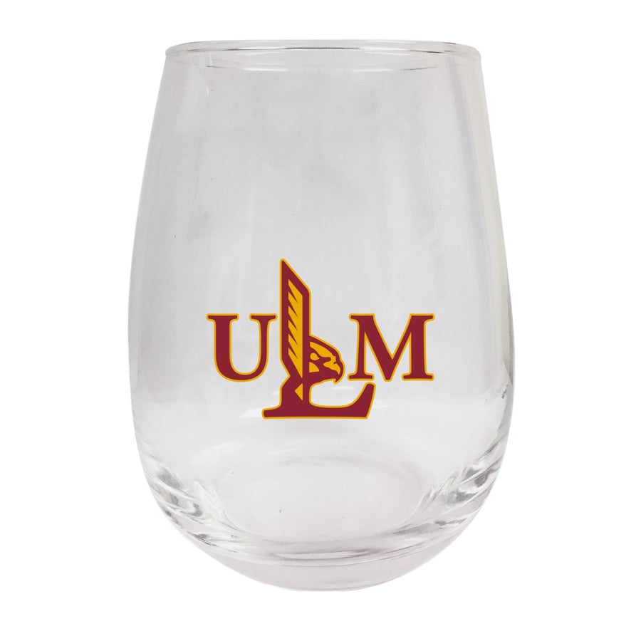 University of Louisiana Monroe Stemless Wine Glass - 9 oz. Officially Licensed NCAA Merchandise Image 1