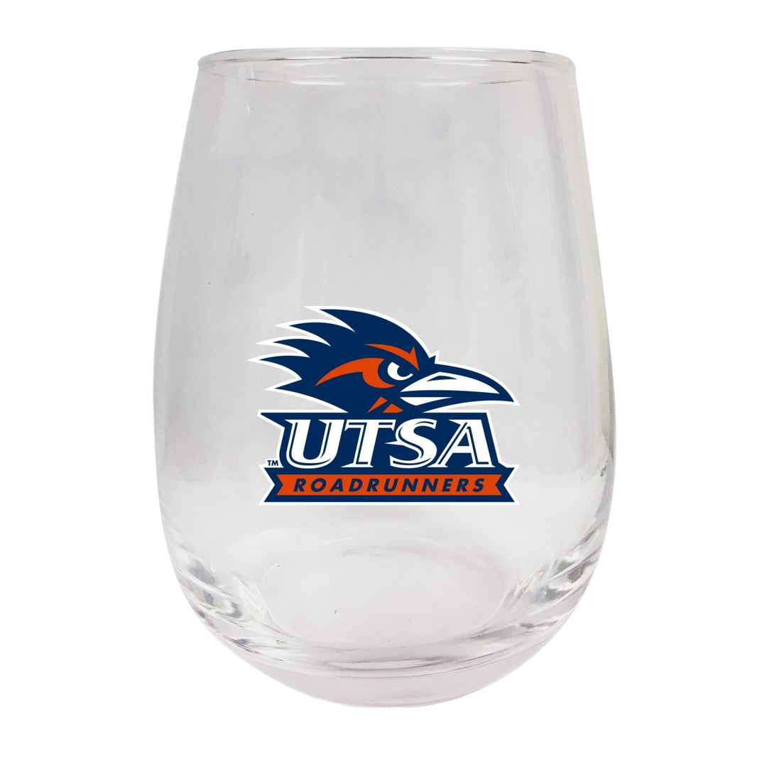 UTSA Road Runners Stemless Wine Glass - 9 oz. Officially Licensed NCAA Merchandise Image 1