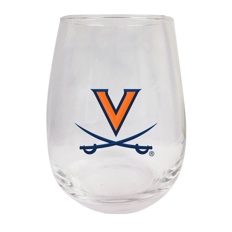 Virginia Cavaliers Stemless Wine Glass - 9 oz.  Officially Licensed NCAA Merchandise Image 1