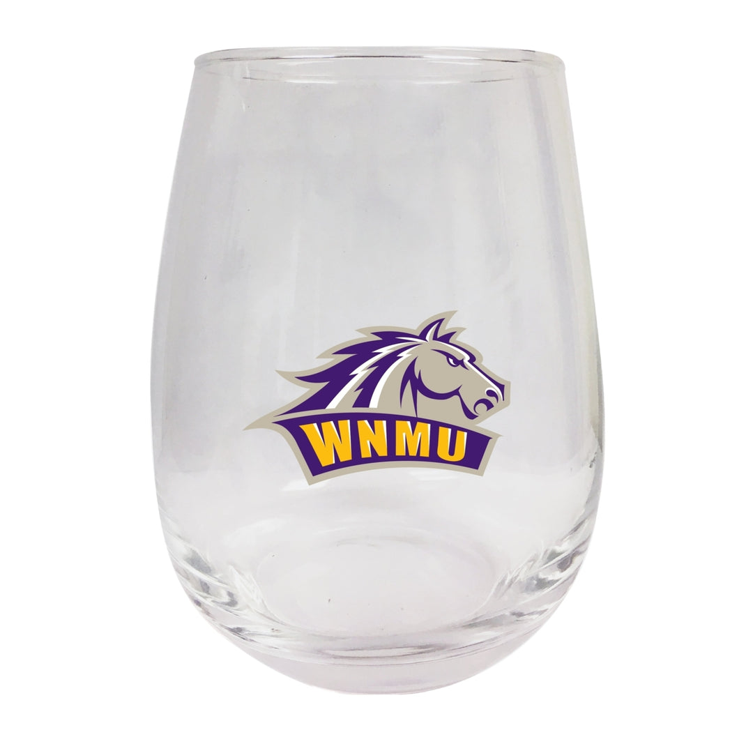 Western Mexico University Stemless Wine Glass - 9 oz. Officially Licensed NCAA Merchandise Image 1