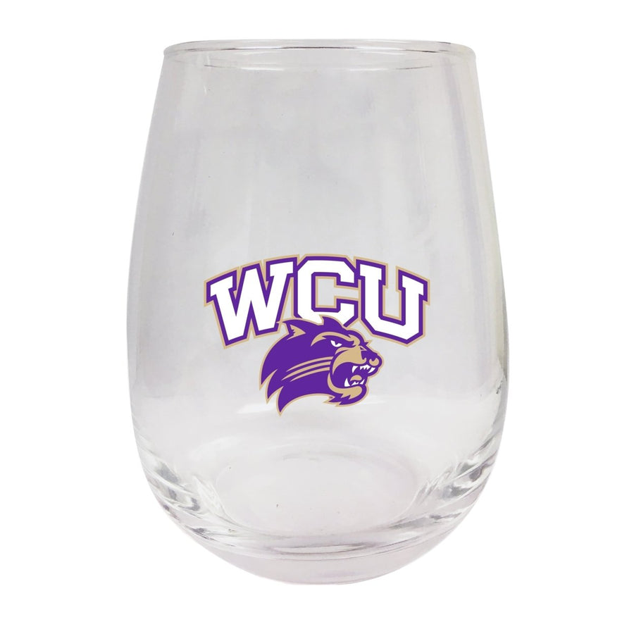 Western Carolina University Stemless Wine Glass - 9 oz. Officially Licensed NCAA Merchandise Image 1