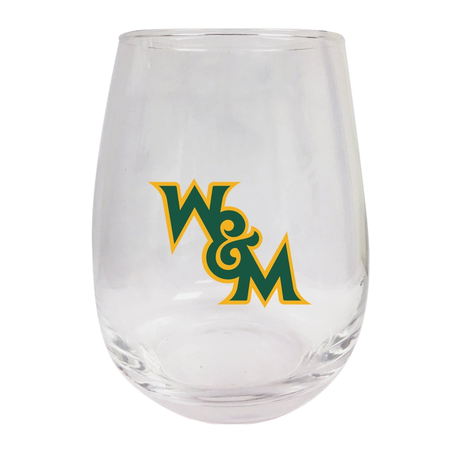 William and Mary Stemless Wine Glass - 9 oz. Officially Licensed NCAA Merchandise Image 1