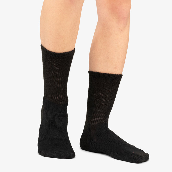 Thorlos Walking Crew Socks Black Moderate Cushion WX-552 Unisex Moisture-Wicking Image 4