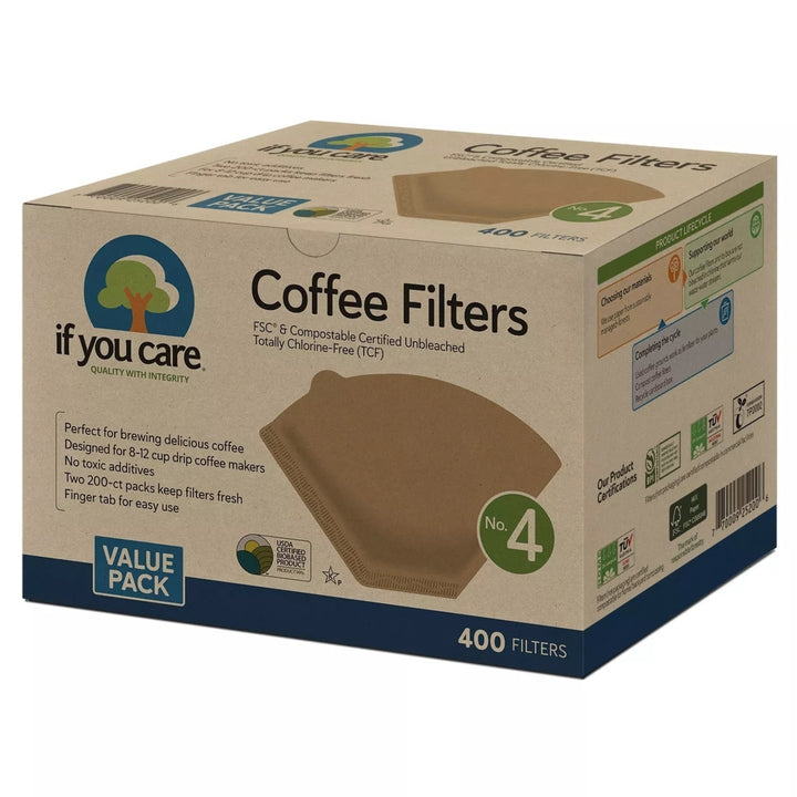 If You Care 4 Unbleached Coffee Filter (400 Count) Image 1