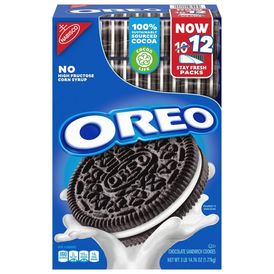 Oreo Chocolate Sandwich Cookies (12 Stay Fresh Packs 62.76 Ounce) Image 1