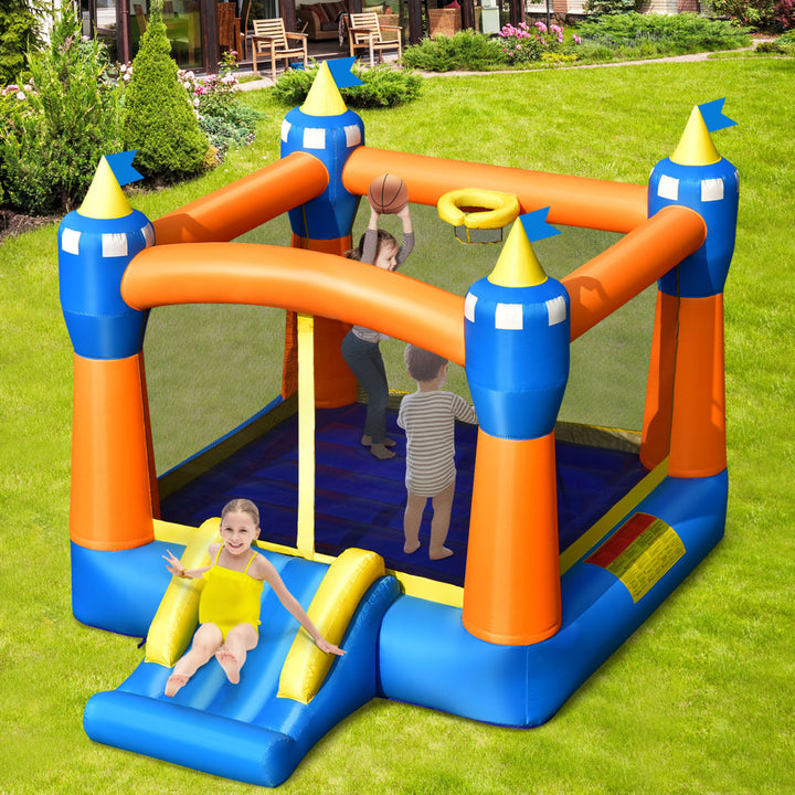 Inflatable Bounce House Kids Jumping Castle w/ 735W Blower Indoor and Outdoor Image 3