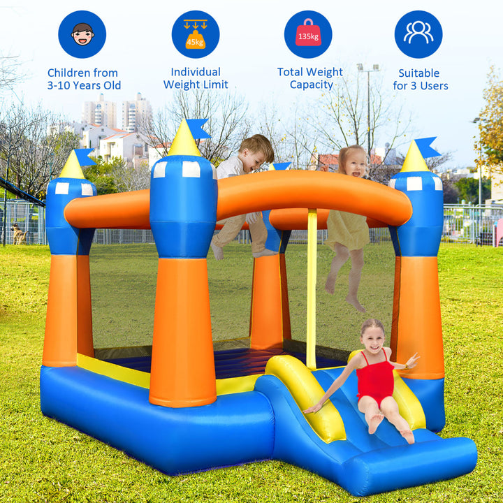 Inflatable Bounce House Kids Jumping Castle w/ 735W Blower Indoor and Outdoor Image 4