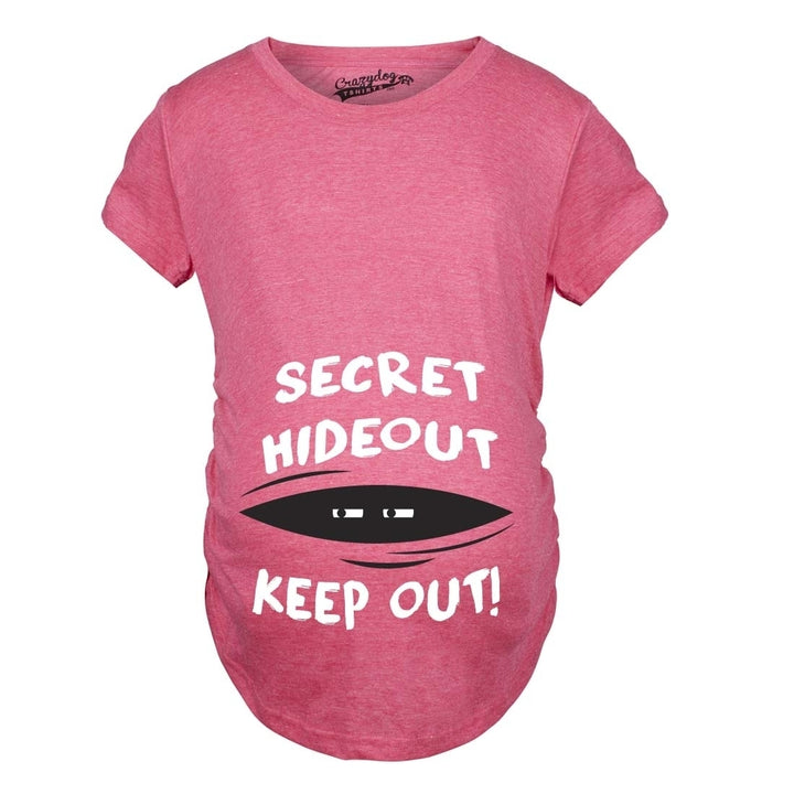 Maternity Secret Hideout Baby Peeking Maternity Shirt Funny Pregnancy Shirts Image 2