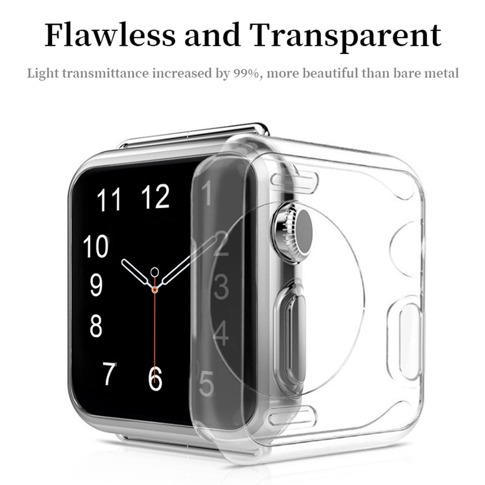 navor Shockproof Full Front Cover Compatible with Apple Watch Series 6,5,4,SE 44mm (Clear) Image 1