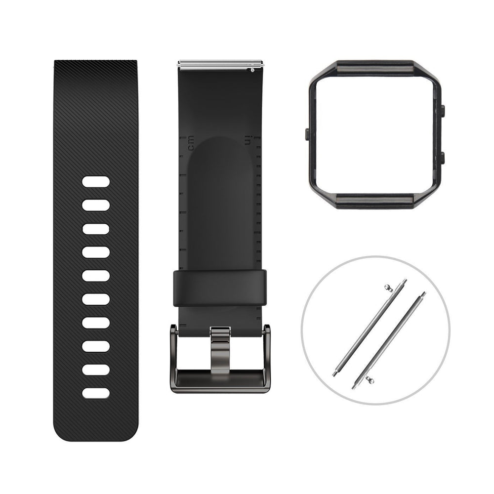 Small Replacement Strap Bands & Frame Compatible for Fitbit Blaze Smart Fitness Watch Sport Accessory Wristbands for Men Image 2
