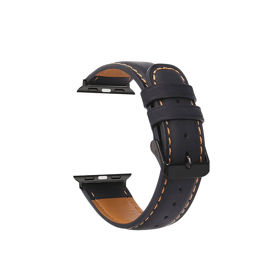 navor Leather Premium Leather Replacement Strap with Stainless-Steel Clasp band Image 1