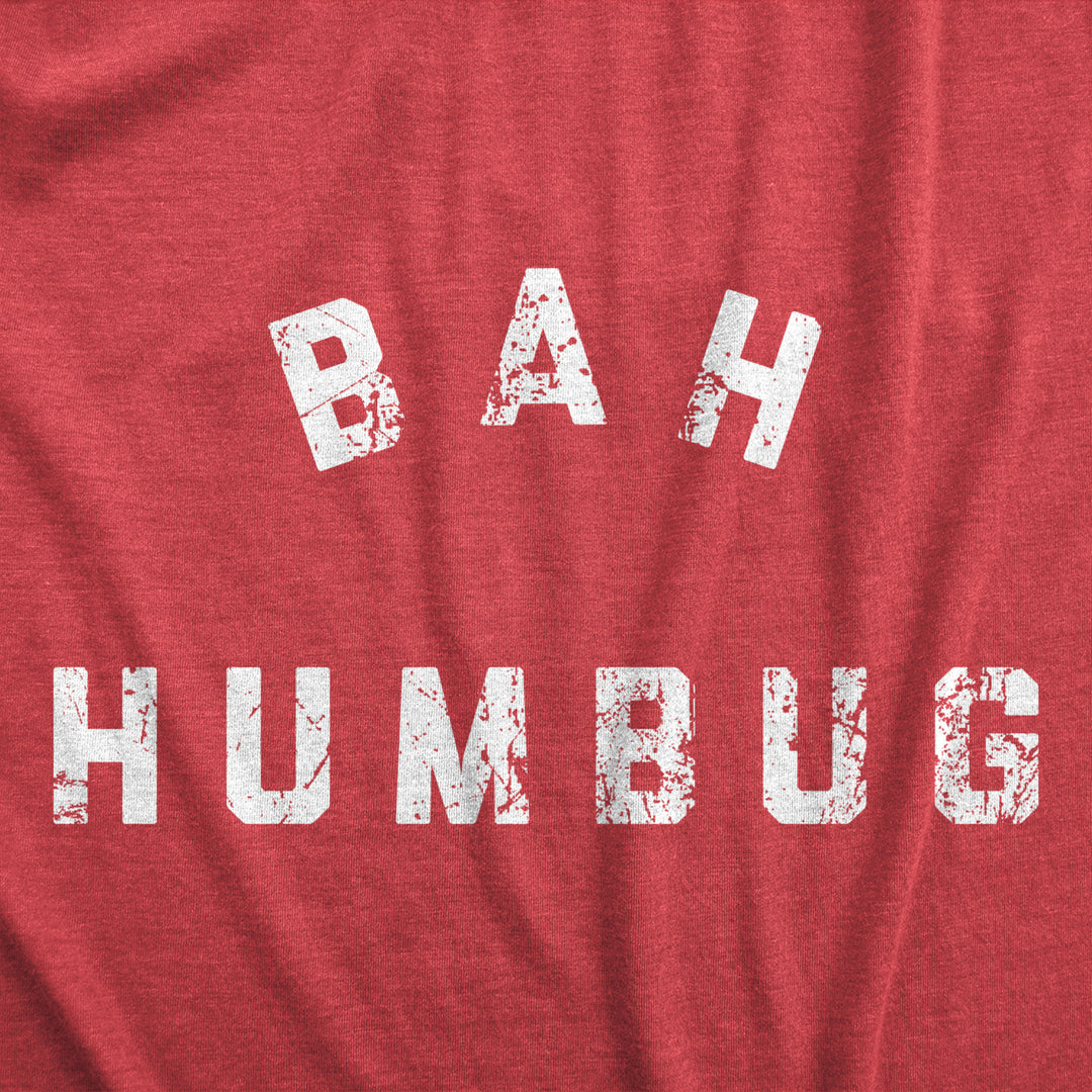 Mens Bah Humbug T Shirt Funny Ebeneezer Scrooge Xmas Party Tee For Guys Image 2