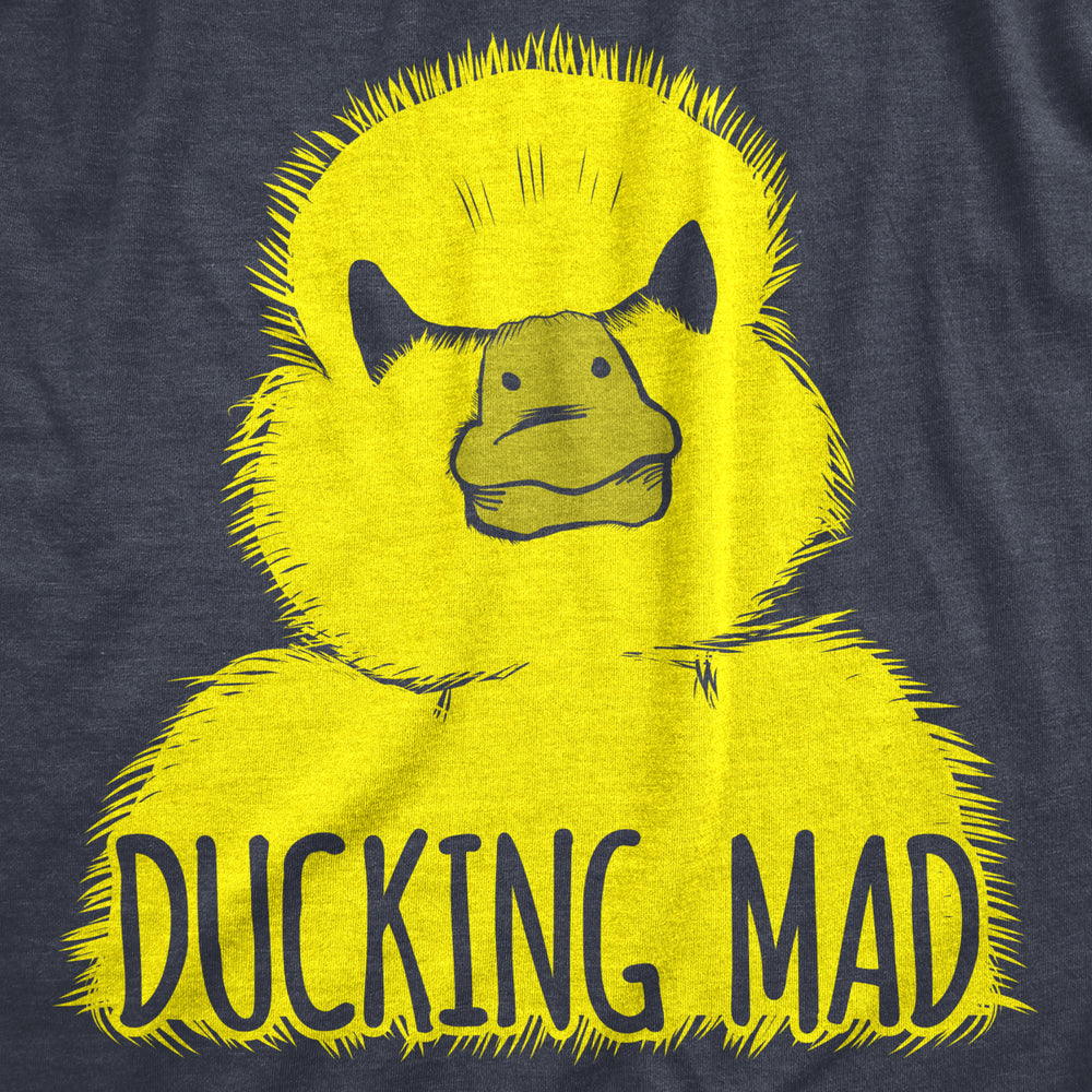 Mens Ducking Mad T Shirt Funny Angry Yellow Duck Tee For Guys Image 2