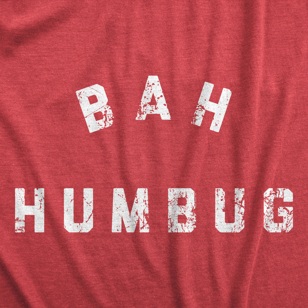 Womens Bah Humbug T Shirt Funny Ebeneezer Scrooge Xmas Party Tee For Ladies Image 2