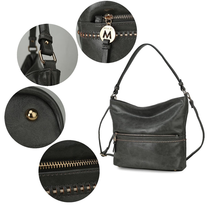 Sierra Vegan Leather Crossbody Womens Shoulder Bag by Mia K Image 12