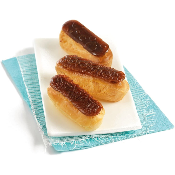 Mastrad Paris Mini Eclairs Kit - 16 Mini Eclair Mold1 Deco-Pocket with 3 Tips Image 9