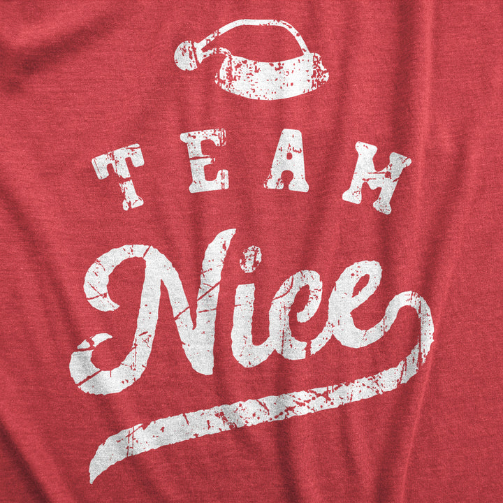 Womens Team Nice T Shirt Funny Xmas Party Santas List Tee For Ladies Image 2