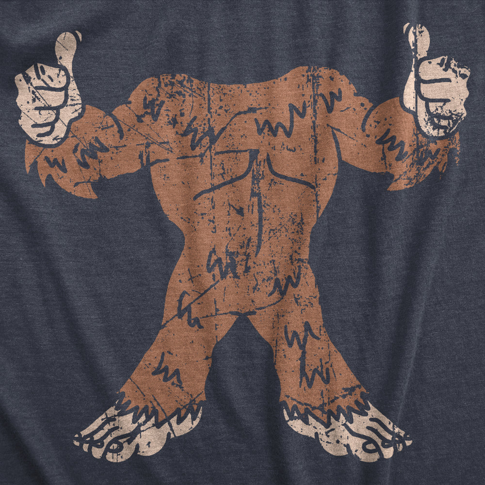 Mens Bigfoot Body T Shirt Funny Huge Hairy Sasquatch Frame Tee For Guys Image 2