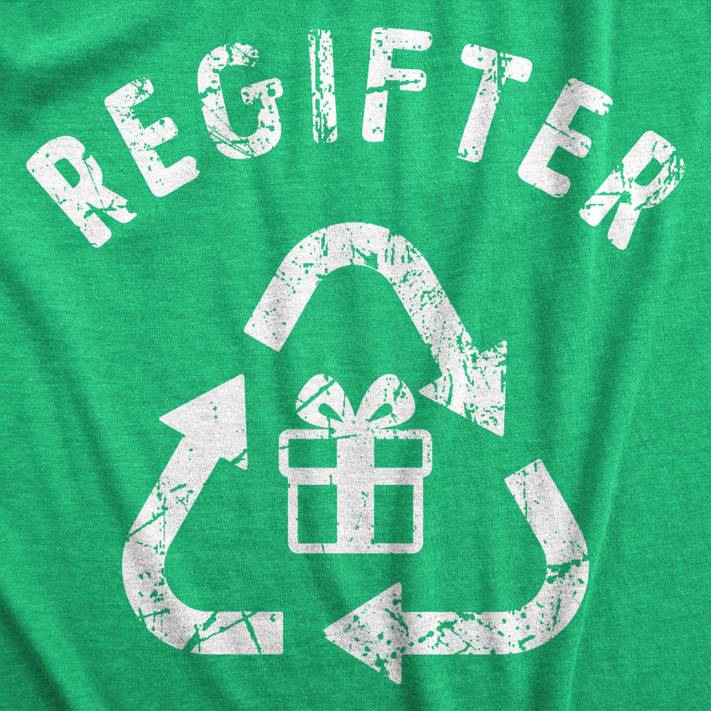 Womens Regifter T Shirt Funny Xmas Giving Recycled Presents Tee For Ladies Image 2