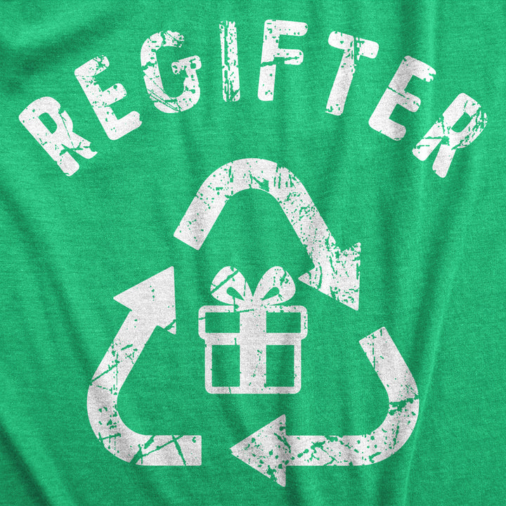 Womens Regifter T Shirt Funny Xmas Giving Recycled Presents Tee For Ladies Image 2