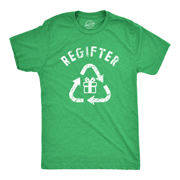 Mens Regifter T Shirt Funny Xmas Giving Recycled Presents Tee For Guys Image 1