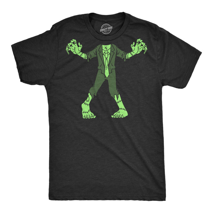 Mens Zombie Body T Shirt Funny Spooky Halloween Party Undead Tee For Guys Image 1