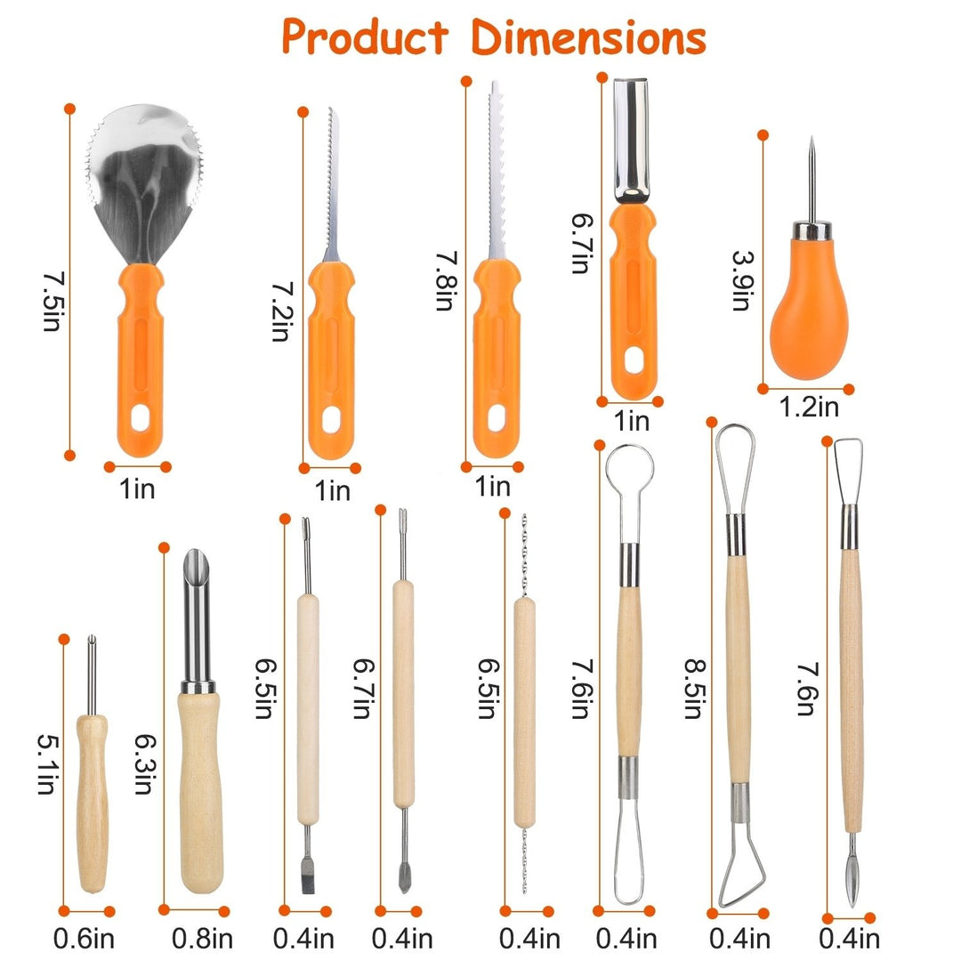 13Pcs Halloween Pumpkin Carving Kit Stainless Steel Carving Kit Pumpkin Sculpting Cutting Kit Halloween Decorative Tools Image 4