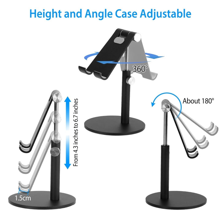 Cell Phone Stand Universal Tablets Phones Stand Holder Height Angle Adjustable Desktop Phone Stand No-Slip Image 8